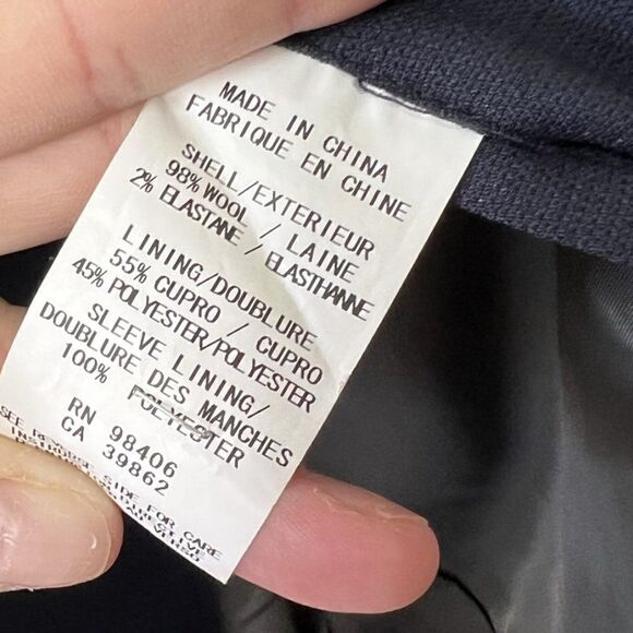 Theory Walden Revelstoke Navy Blue Two Button Double Vent Suit Jacket - Picture 8 of 9